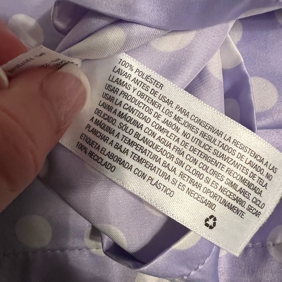 Girls large 10/12 Art Class Lavender Polka Dot Sleepwear polyester 2 piece set - Picture 10 of 10